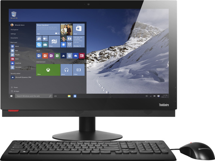Kompjuter Lenovo ThinkCentre M900z AiO, 23.8" FHD Touch, i7, 4GB, 500GB, Intel HD, i zi