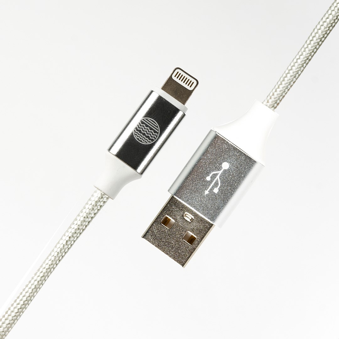 Kabllo Our Pure Planet USB-A në Lightning, 1.2 m, MFi-certifikuar, e bardhë