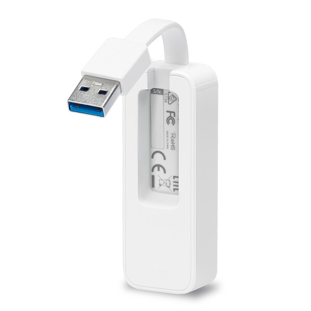 Përshtatës Ethernet TP-Link UE300, 1x RJ45 1000Mb/s, USB 3.0, i bardhë