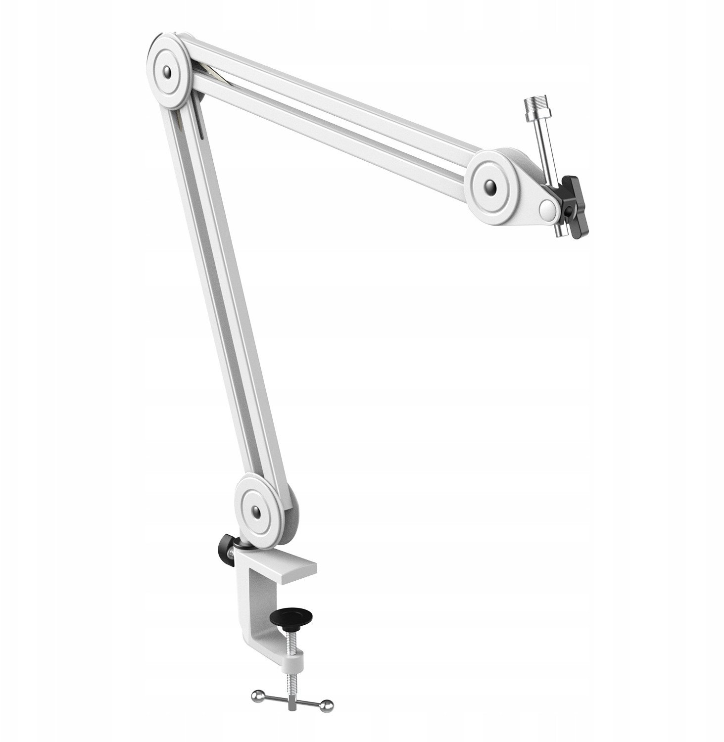 Stativ pantograf për mikrofon Fifine BM63W, çelik, kapëse tavoline, i bardhë