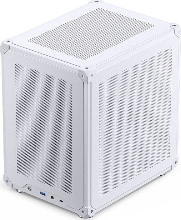 Куќиште за компјутер Jonsbo C6, Micro ATX, компактно, бело