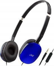 Kufje me kabllo JVC HA-S160M-AU, me mikrofon, on ear, blu