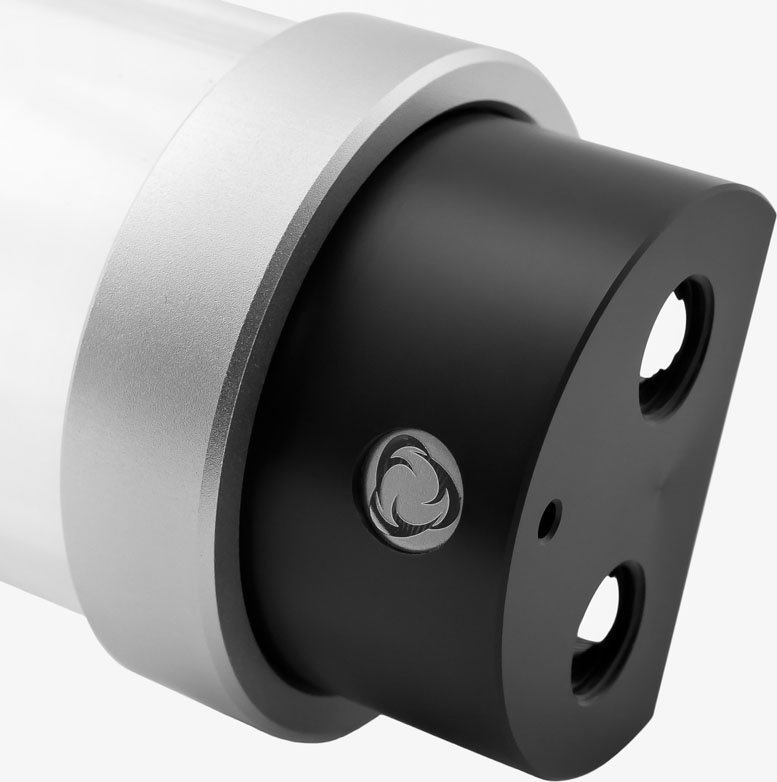 Rezervuar uji PC Singularity Computers Protium 200mm, diametër 60mm, 7 porta G1/4", argjendtë