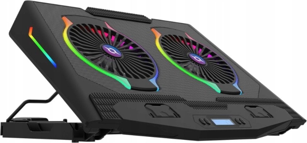 Ftohës laptopi AQIRYS Pluto, për 17", me RGB, i zi