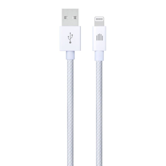 Dviced Cable USB-A To Lightning Nylon Textile 1,25M, White