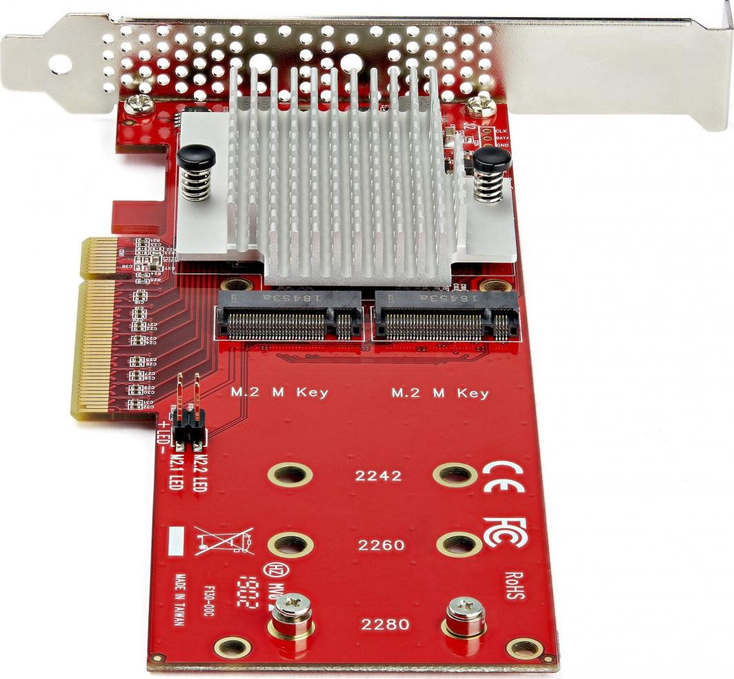 Kartë adaptuese SSD StarTech Dual M.2 PCIe, PCIe 3.0 x8 x16, NVMe AHCI, e zezë