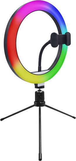 Dritë unazore Powerton WPRL1RGB, 10", LED RGB, me triped