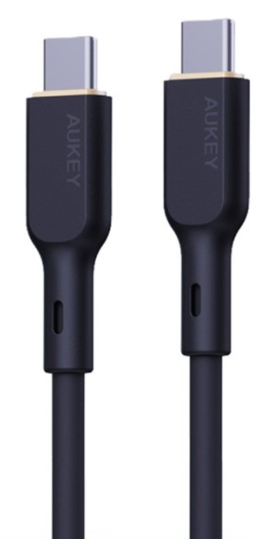Kabllo Aukey, USB C / USB C, 1 m, e zezë