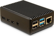 Kuti alumini për zhvillim Inter-Tech ODS-716, për Raspberry Pi 4 Model B, metal i zi