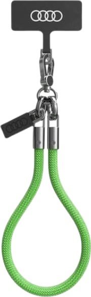 Rrithë telefoni Audi Lanyard 28cm, universal, najlon, jeshile