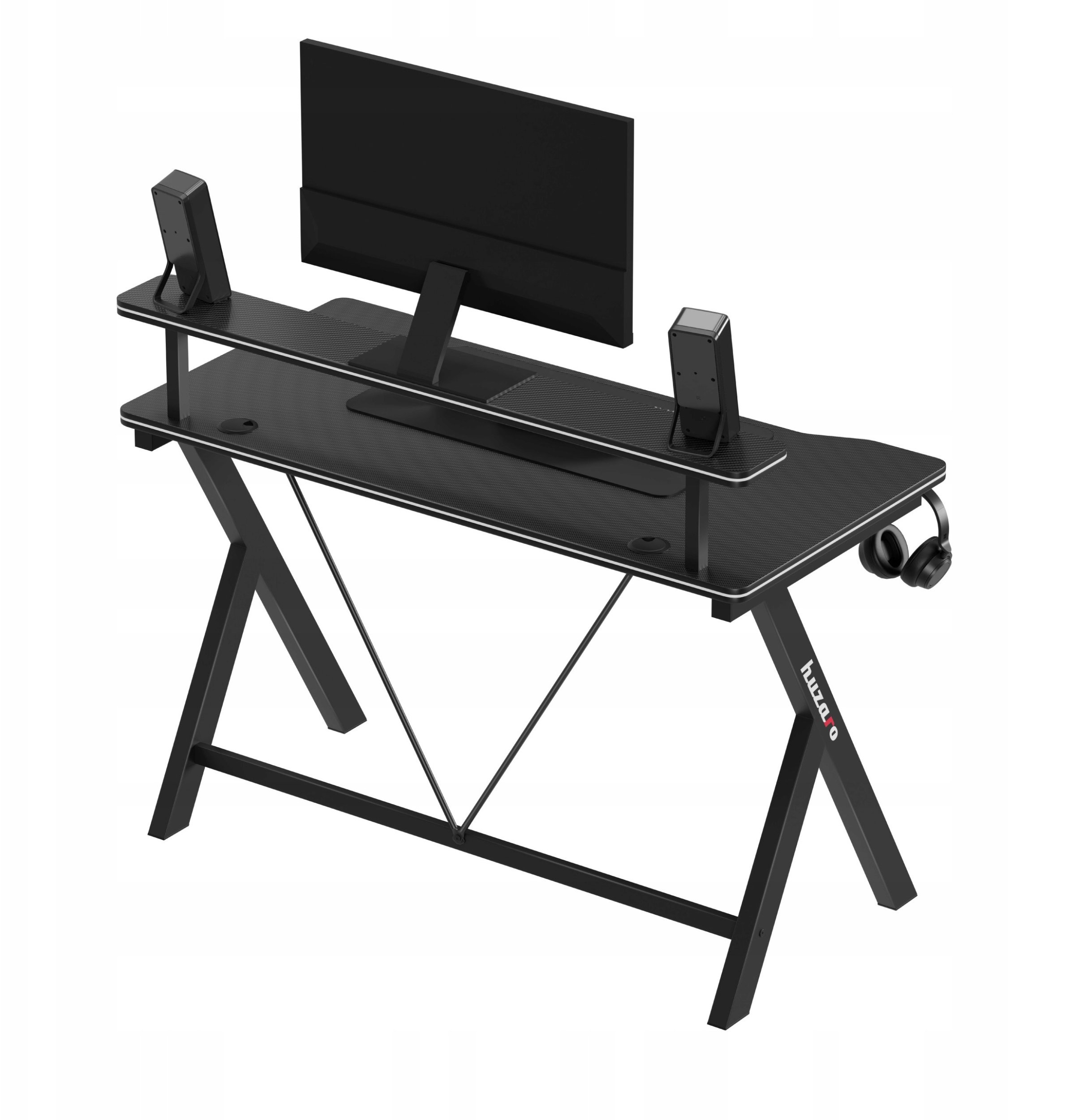 Tryezë gaming Huzaro Hero 1.9, MDF, 140 x 60 cm, e zezë