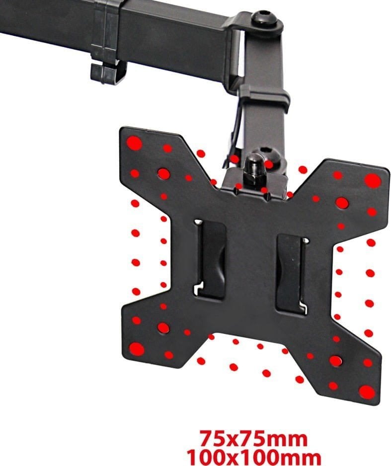 Држач за монитори за маса Esperanza Sylen ESP-ERW018, 2 монитори, 10"-27", црна