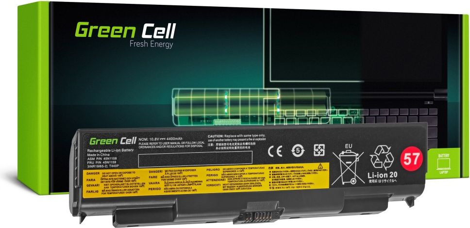 Bateri Green Cell për Lenovo ThinkPad T440P, T540P, W540, W541, L440, L540
