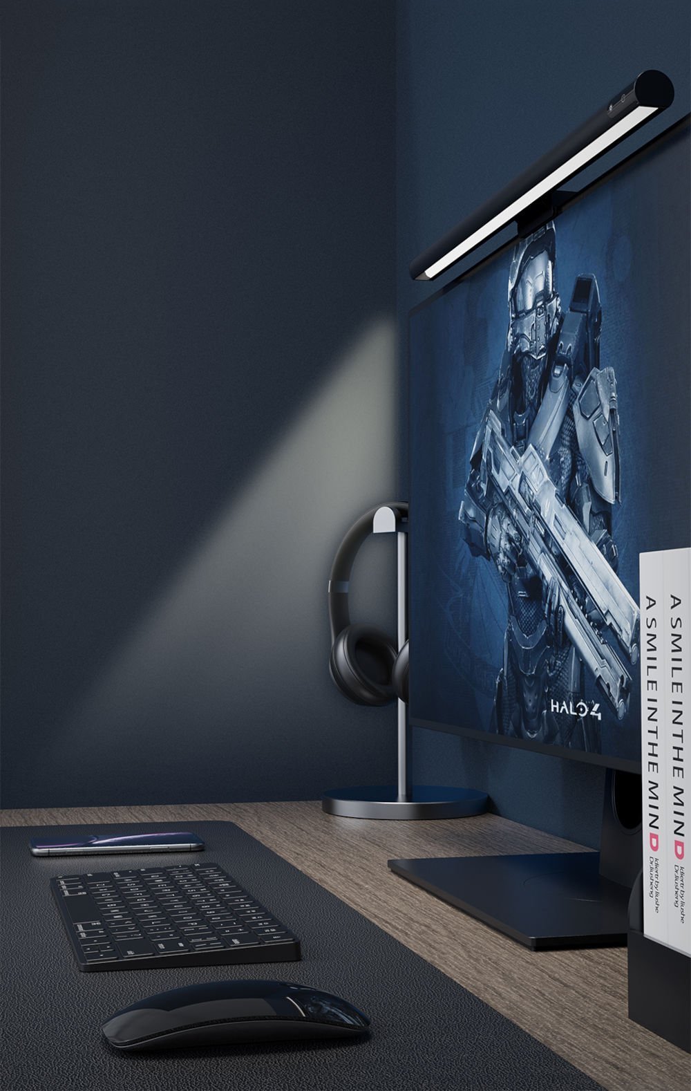 Llambë monitori Mozos D011, dritë e rregullueshme, USB C, e zezë