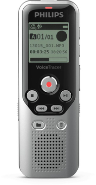 Снимач на звук Philips Voice Tracer DVT1250, 8GB, microSD до 32GB, црн