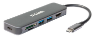 HUB USB D-Link DUB-2327, 6 në 1, USB-C, HDMI, gri