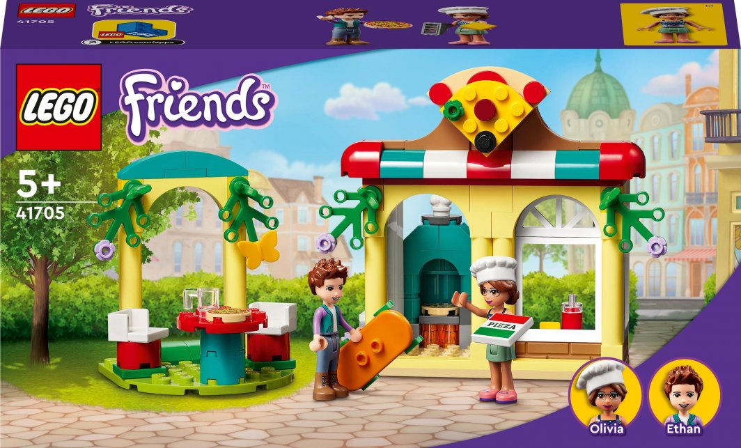 Set lodër LEGO® Friends 41705 Pizzeria in the town of Heartlake, 144 pjesë