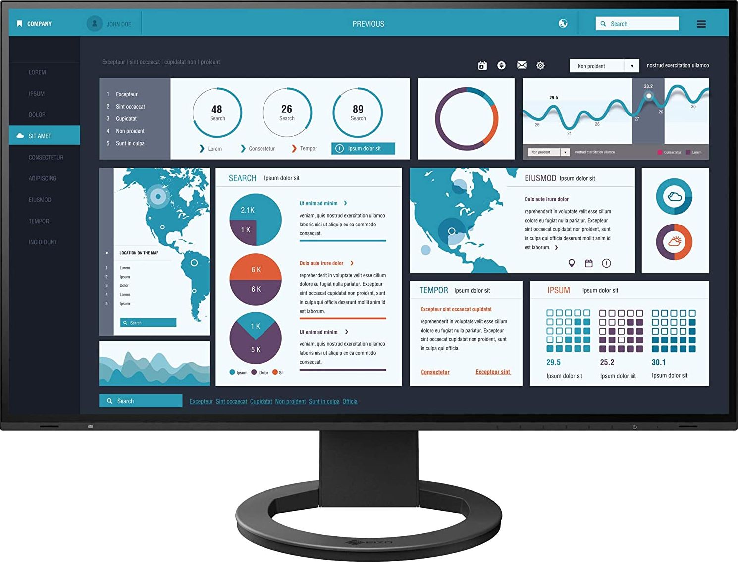 Monitor Eizo FlexScan EV2795, 27", USB C, i zi