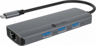 Dock USB C ICY BOX IB-DK4034, 6 në 1, HDMI 4K 60Hz, 100W Power Delivery, argjent