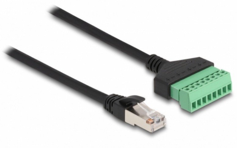 Kabllo rrjeti DeLOCK RJ45 Cat.6, adaptues në bllok terminal, 30 cm, 2 pjesë