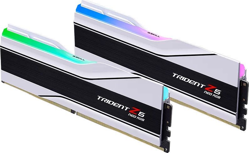 Memorie RAM G.Skill Trident Z5 Neo RGB F5-6400J3039G16GX2-TZ5NRW, DDR5, 32GB, bardhë