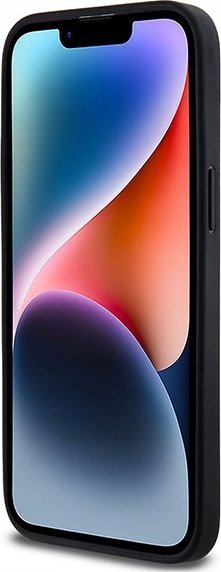 Mbulesë telefoni DKNY PU Leather Repeat Pattern Stack Logo MagSafe, për iPhone 14 Pro, e zezë