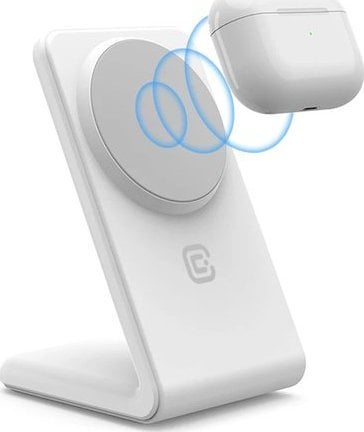 Karikues wireless 2 në 1 Crong Charger, MagSafe për iPhone dhe AirPods, i zi