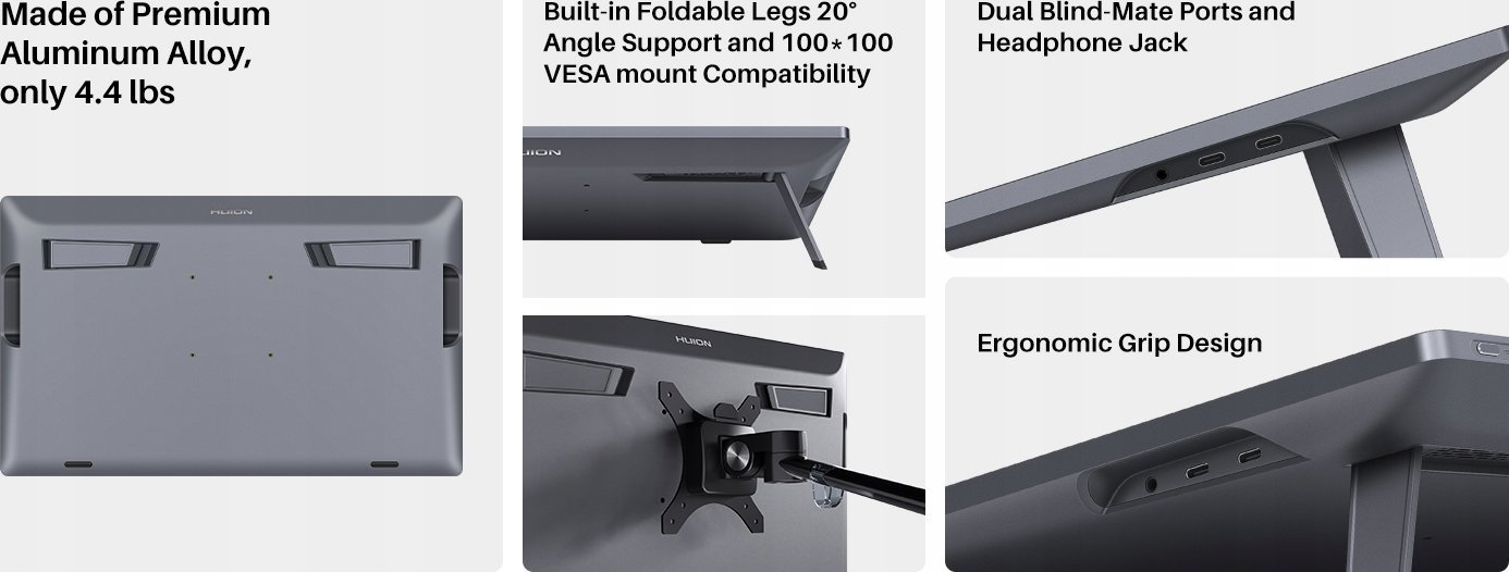 Tablet grafik Huion Kamvas Pro 19, ekran 19", stylus me presion, i zi