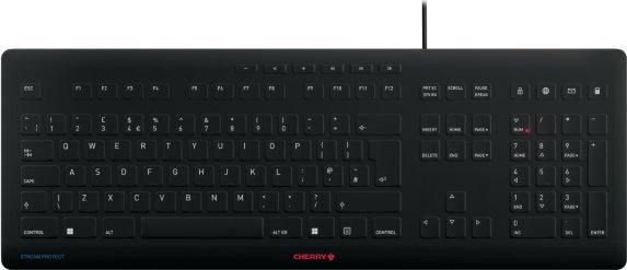 Tastierë Cherry Stream Protect, me kabllo USB, Cherry SX, e zezë