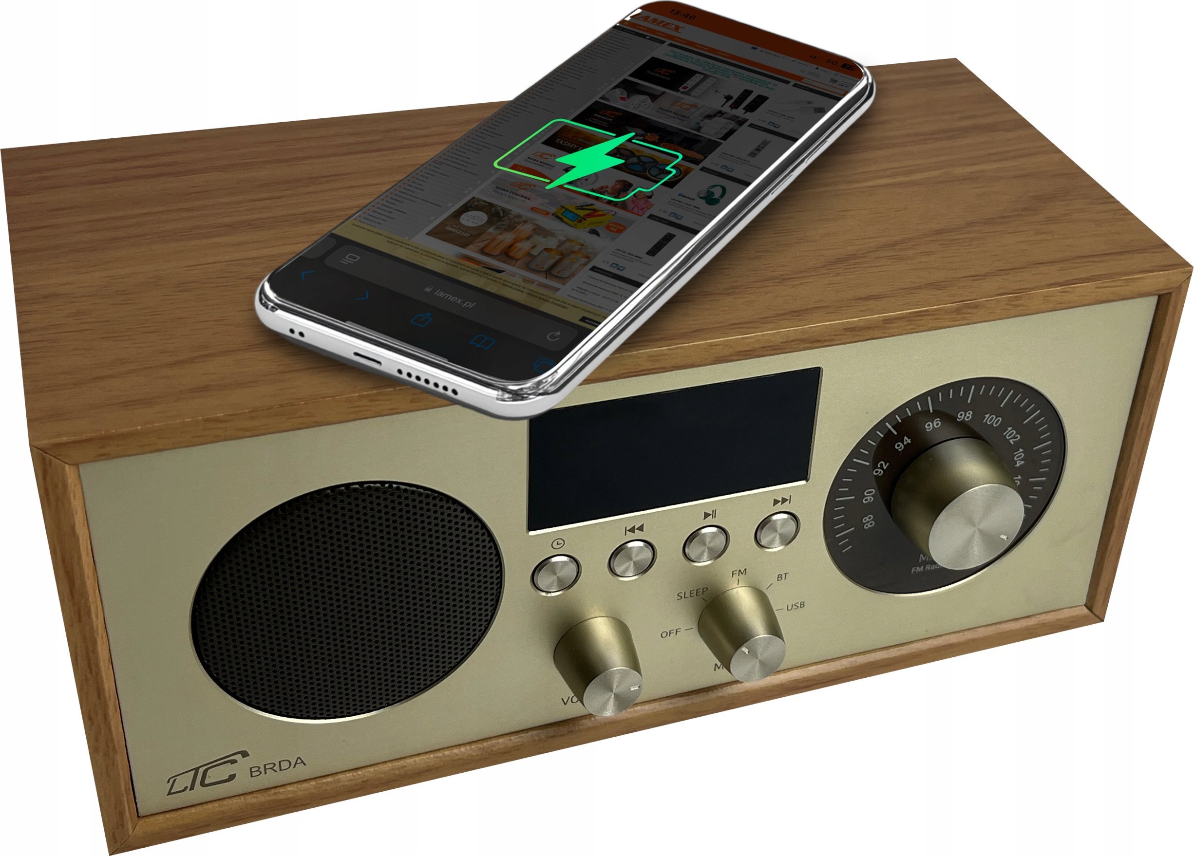 Radio portative LTC LXLTC511BJ, FM Bluetooth USB, 10W, e zezë