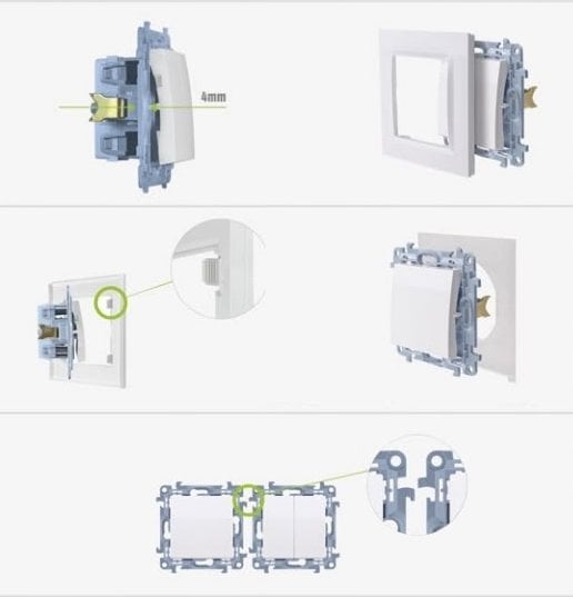 Prizë murale Kontakt Simon 10 CGZ1C.01/41, teke me tokëzim, 16A 250V, krem