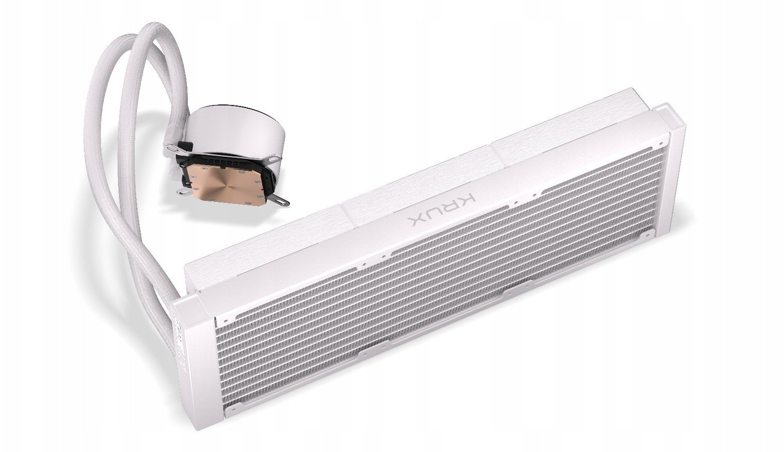 Ftohës uji për CPU Krux HydroGlance 360 LCD, radiator 360 mm, ARGB, i bardhë