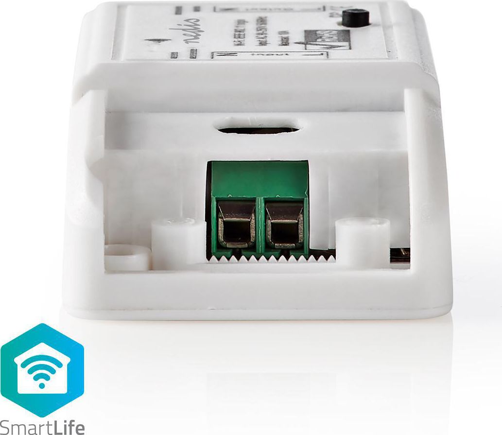 Ndërprerës smart WiFi Nedis Smart Home Basic, kontroll me aplikacion, kompatibil me Amazon Alexa dhe Google Home, i bardhë