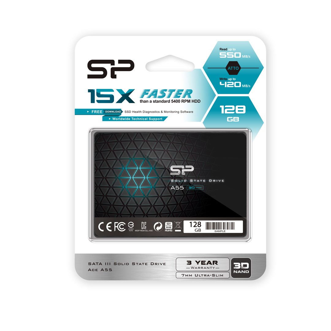 Disk SSD Silicon Power Ace A55, 128GB, 2.5", SATA III
