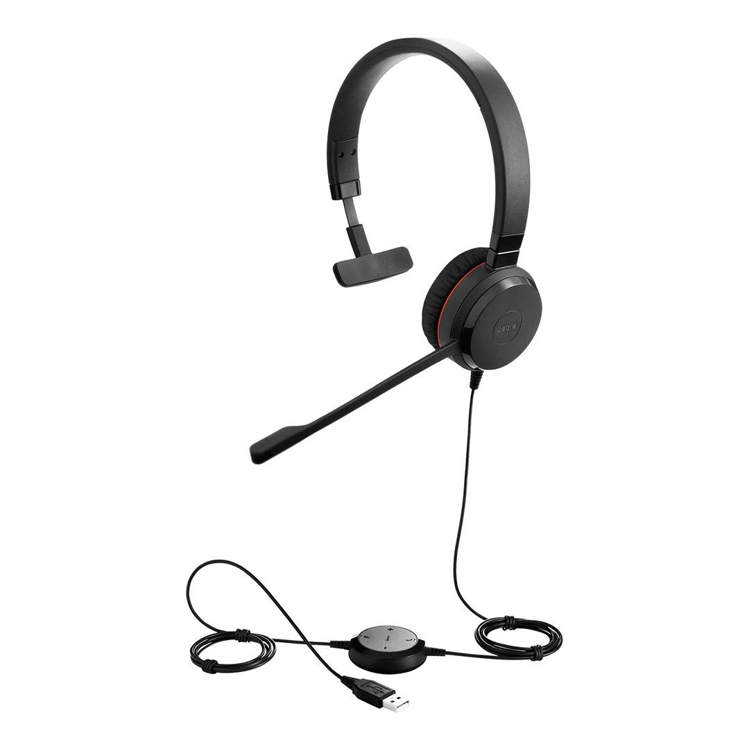 Kufje Jabra Evolve 30 II Mono, UC, USB-A, e zezë