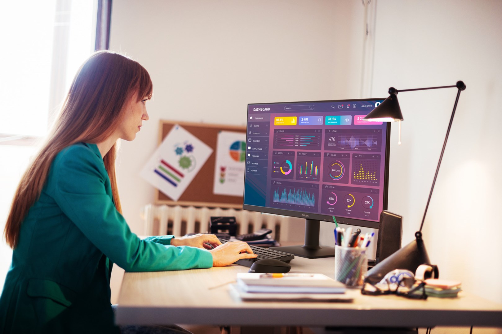 Monitor Philips 1000 Series 27E2N1110/00, 27" FHD 1920x1080, LCD, i zi