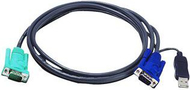 Kabllo ATEN KVM USB 14.01.6607, 3m, e zezë