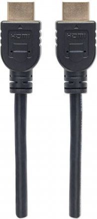 Kabllo Manhattan HDMI - HDMI, 2m, e zezë