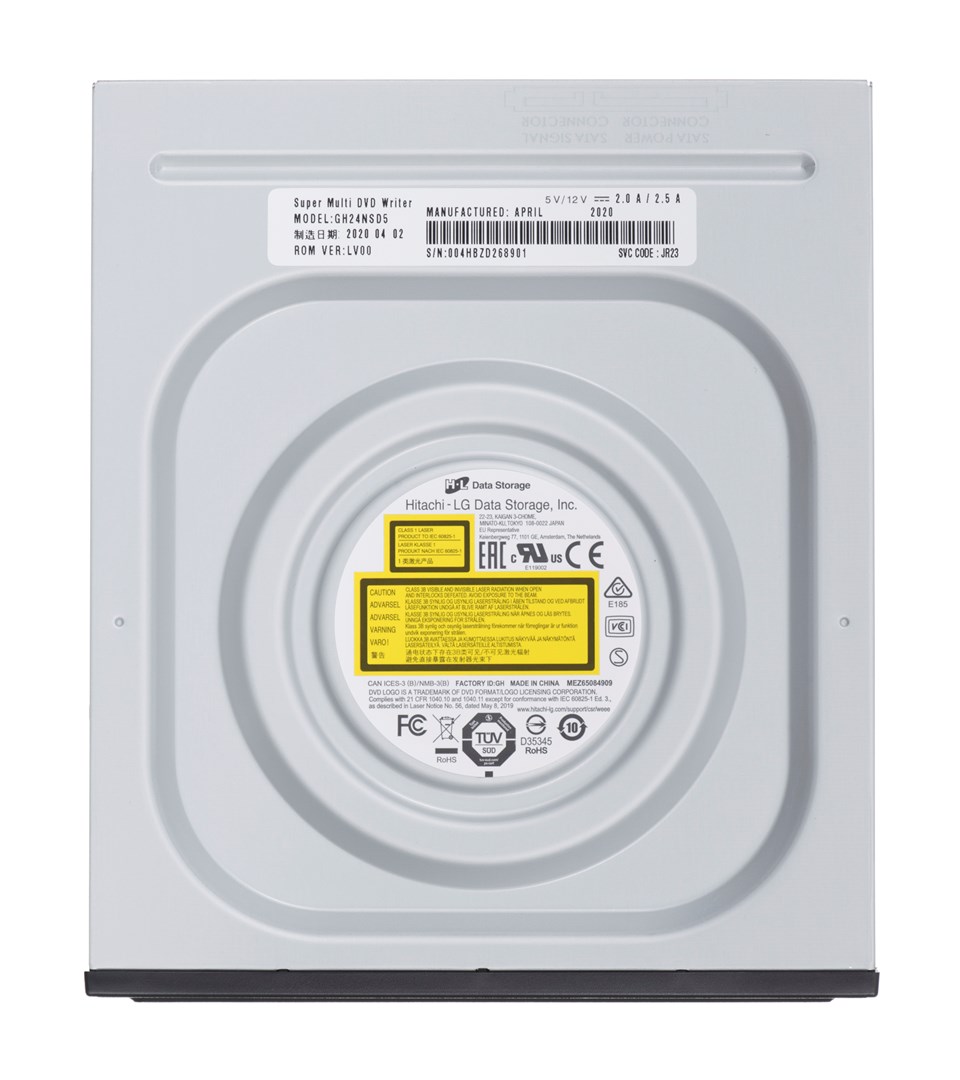 Disk optik i brendshëm LG GH24NSD5, SATA, 24x DVD/48x CD, i zi