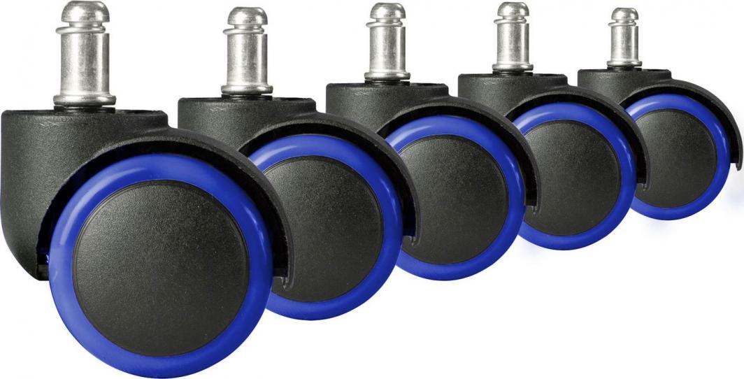 Rrota të buta gome për karrige Sofotel, 5 copë, të kaltra