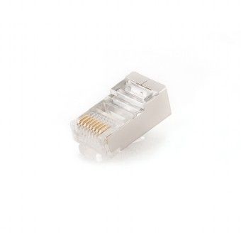 Prizë Gembird RJ45 (PLUG5SP/50), FTP, cat. 5e, 50 copë, transparente