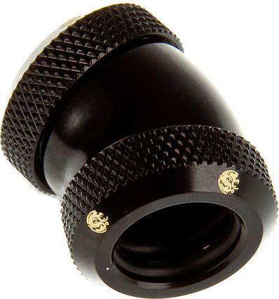 Lidhës këndor ftohje uji BitsPower BP-MBE30DML, 30°, 12mm, i zi mat