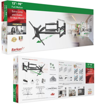 Носач за ѕид за ТВ Barkan BM466XP, до 90\", 60kg, црн