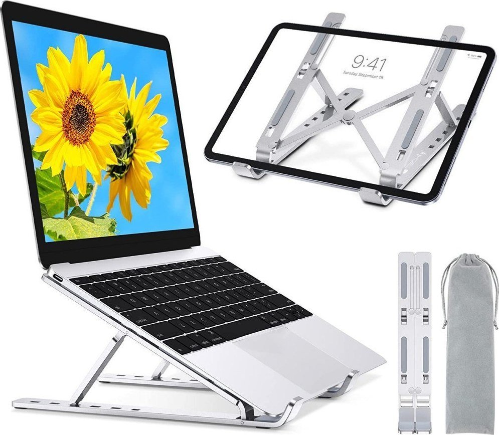 Преклоплив држач за лаптоп и таблет Techly ICA-TBL 134TY, 10\" 16\", алуминиум, сив