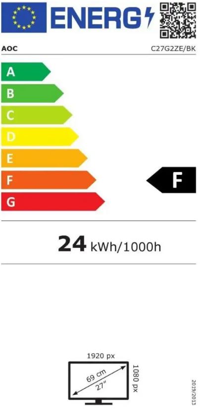 Monitor AOC G2 C27G2ZE/BK, 27", Full HD, 240 Hz, i zi