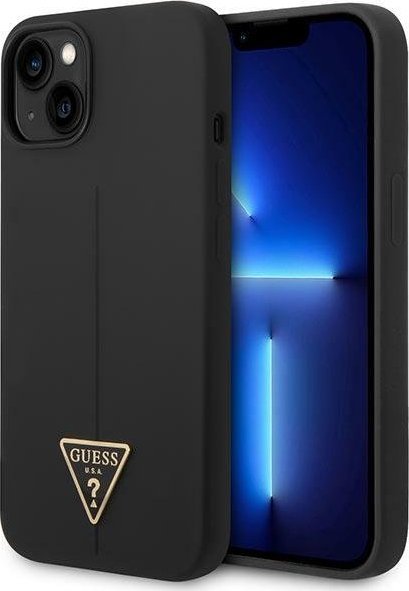 Mbulesë telefoni Guess GUHCP14MSLTGK për iPhone 14 Plus, silikon, e zezë