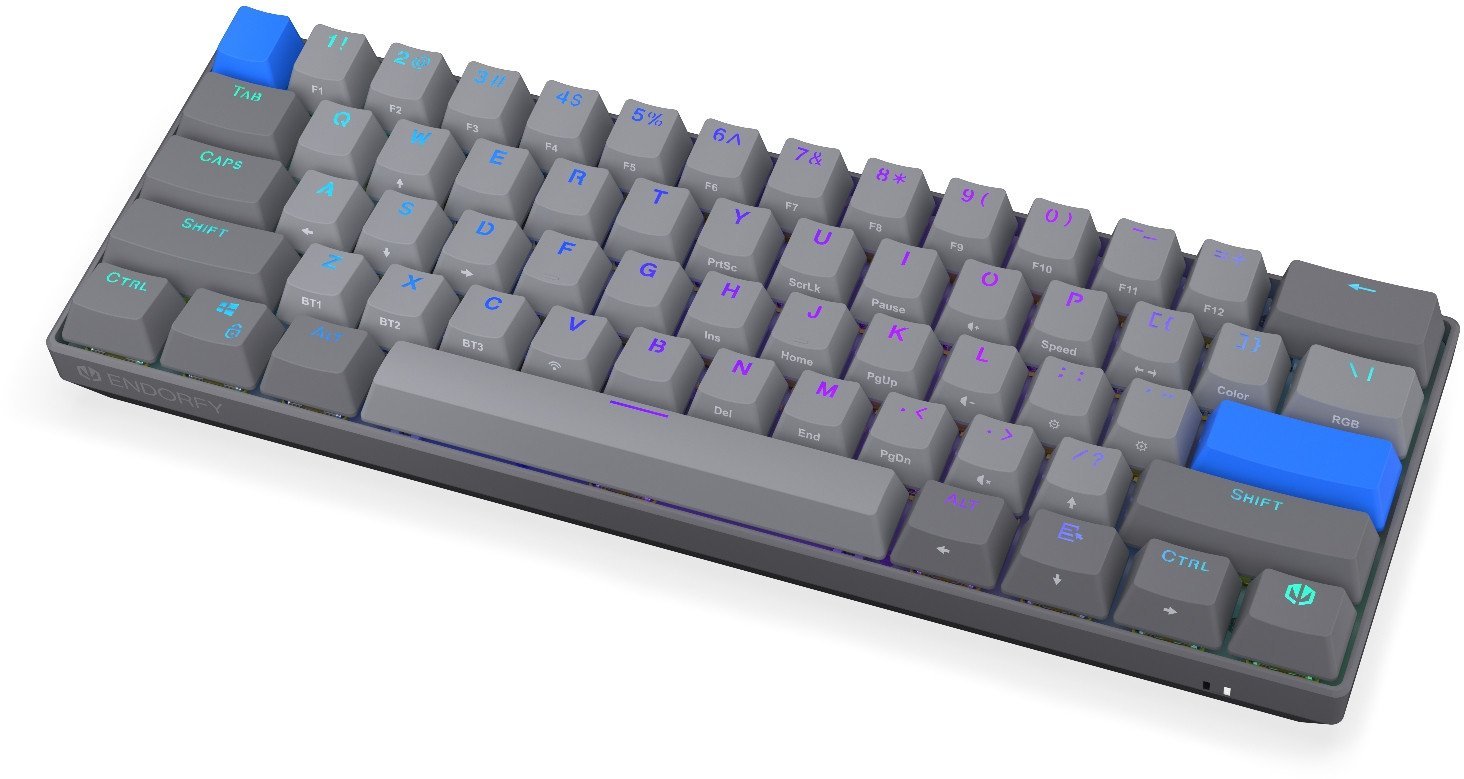 Tastierë mekanike Endorfy Thock V2 Compact Wireless, 60%, ARGB, sw Yellow, e zezë