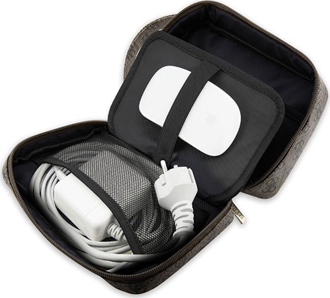 Çantë udhëtimi Guess 4G Printed Stripes Organizer GUHBP4RPSW, organizuese, kafe