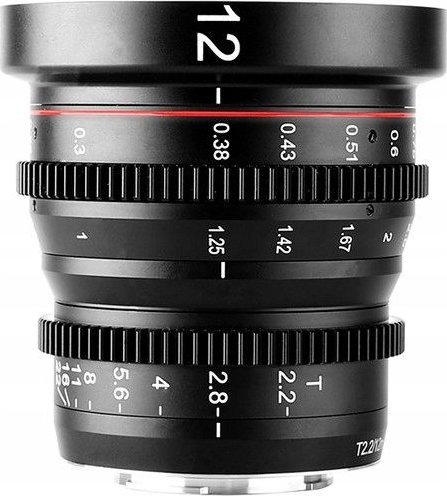 Објектив Meike MK 12mm T2.2, Micro Four Thirds, рачен, црн