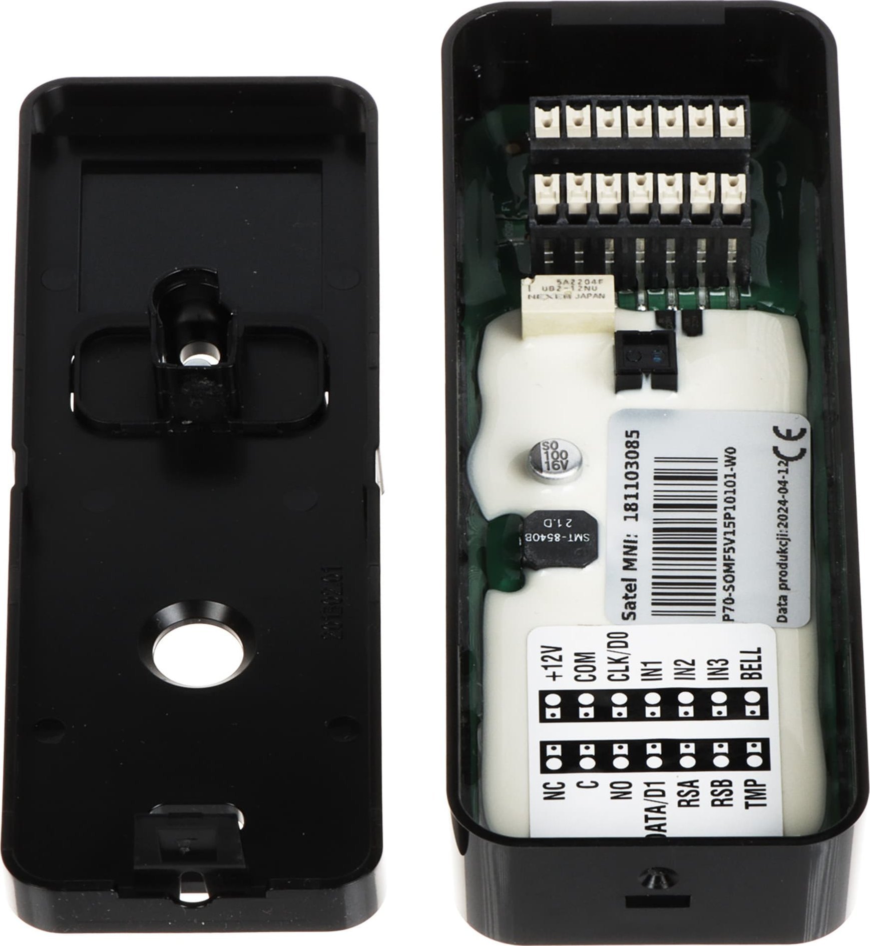 Tastierë me lexues kartash Satel SO-MF5-B, MIFARE, me prekje, e zezë